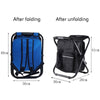 Multifunctional Folding Stool Portable Ice Pack Stool Lightweight Outdoor Stool(Black)
