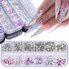 12 Grid Flat Bottom Shaped Nail Rhinestones Nail Decoration, Specification: 22