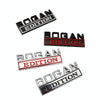 2 PCS Modified Side Door Metal Car Stickers Bogan Edition Label Leaf Board Nameplate Label(Silver Black)