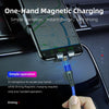 ENKAY 3A USB to 8 Pin Magnetic Fast Charging Data Cable with LED Light, Length:2m(Blue)