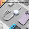ROMOSS PD100W 3-In-1 Retractable Data Cable Type-C/USB-C To 8 Pin & Type-C & Micro Line 1.1m(Purple)