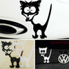 10 PCS Cat Pattern Car Styling Sticker Reflective Waterproof Vinyl Funny Car Sticker, Size: 1311cm(White)