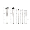5-in-1  Metal Handle DIY Beaded Makeup Brush Set Blush Loose Powder Slanted Eye Shadow Brush, Color: Rose Gold