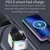PD3.0 Fast Charge Car Bluetooth MP3 Hands-Free Player Car FM Transmitter(Silver)