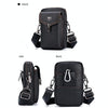 BULL CAPTAIN 076 Retro Leather Mobile Phone Waist Bag Men Leather Messenger Bag(Black)