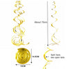 5 PCS 70cm PVC Spiral Ornaments Christmas Kindergarten Classroom Birthday Party Scene Layout Hanging Sequin Ornaments(Rose Gold)