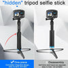 RUIGPRO One-piece Handheld Tripod Selfie Stick Telescopic Monopod Mount for GoPro, Insta360, DJI and Other Action Cameras(Black)