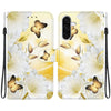 For Samsung Galaxy A36 5G / A56 5G Crystal Texture Colored Drawing Leather Phone Case(Gold Butterfly Epiphyllum)