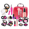 Girls Simulation Dressing Makeup Box Play House Non-toxic Cosmetics Set, Style: 21 In 1 Rose Leather Bag