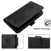 For Samsung Galaxy A36 5G Datura Flower Embossed Flip Leather Phone Case(Black)