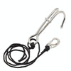 Diving Double-headed Stainless Steel Flow Hook With Safety Rope, Color: Yellow