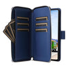 For Samsung Galaxy A53 5G Nine-card Slots Zipper Wallet Bag Leather Phone Case(Blue)
