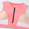 Woman Sexy Vest High Waist Two Piece Bikini Swimsuit, Size:M(Pink)