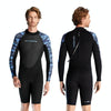 DIVE & SAIL 2mm Mens One Piece Long Sleeve Warm Wetsuit Surf Snorkeling Winter Wetsuit, Size: XXL(Black)