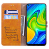 For Xiaomi Redmi Note 9 Business Style Oil Wax Texture Horizontal Flip Leather Case with Holder & Card Slots & Wallet(Orange Yellow)