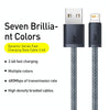 Baseus CALD000516 Dynamic Series 2.4A USB to 8 Pin Fast Charging Data Cable, Cable Length:2m(Dark Grey Blue)