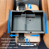 Car Seat Armrest Storage Box Adjustable Tissue Box(Black)