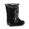 Women Mid-calf Snow Boots Thick-soled Faux Rabbit Fur Cotton Boots, Size: 42(Brown)