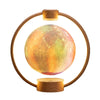 Magnetic Levitation Bluetooth Speaker Ornament Desktop Ambient Glow Night Lights, Style: Light Pattern Starry Moon(AU Plug)