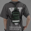 WEPOWER Men Chest Bag Outdoor Shoulder Messengers Bag With USB Charging Port Sports Small Bag(Gray Green)
