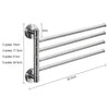 Stainless Steel Towel Bar Rotating Towel Rack Bathroom Kitchen Wall-mounted Towel Polished Rack Holder, Model:Brushed Two Poles