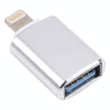 XQ-ZH001 USB Female to 8 Pin Male OTG Adapter(Silver)