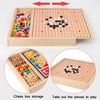 Children Wooden Multifunctional Parent-Child Interactive Puzzle Board Toy, Set Specification: 4 In 1 Chess