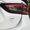 Heart Shape Car Metal Body Decorative Sticker (Silver)