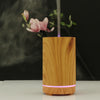 USB 200ml Hollow-out Forest Pattern Wooden Essential Oil Aromatherapy Machine Ultrasonic Humidifier Automatic Alcohol Sprayer(Light Brown-4)