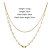 Mask Anti-Lost Hanging Chain Round Handmade Pearl Multi-Purpose Sweater Chain Glasses Chain(Gold)