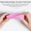 10 PCS Tofu Block Nail Polish Four Squares High Elastic Cotton Manicure Sand Block (Yellow)