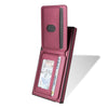 For Samsung Galaxy S22 Ultra 5G Skin Feel Detachable Card Bag Magsafe Phone Case(Wine Red)