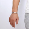 8mm Width Women Men Stainless Steel Surface Bracelet Bangle(Gold)