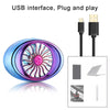 Car Vent Fan Multi-function USB Interface LED Lamp Portable Fan