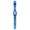JNEW A369-86370 Children Cartoon Waterproof Time Cognitive Ribbon Quartz Watch(Amusement Park)