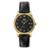 SKMEI 9058 Multifunctional Outdoor Fashion Waterproof Gold Shell Quartz Wrist Watch(Women Style Black Face Black Strap)