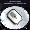 Double Ring Magnetic Electric Shaver Travel Portable Rechargeable Full Body Washable Men Razor(Grey)