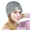 Unisex Autumn and Winter College Wind Crown Knit Hat, Hat Size:One Size(Light Gray)