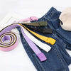 Unisex Smooth Buckle Canvas Woven Belt, Size:130 x 3.8cm(Purple)