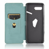 For Asus ROG Phone II Carbon Fiber Texture Horizontal Flip TPU + PC + PU Leather Case with Card Slot(Green)