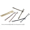 3 Sets Women Drip Invisible Hair Grips Curly Wavy Bobby Pins Daily Use Wedding Party Hair Maker(Light Yellow Gold Color)