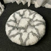 Grey Plush Round Pet Bed 50cm - Soft & Cosy