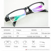 Women Men Half Frame Myopia Glasses HD AC Green Film Lens Myopia Eyeglasses(-2.50D)