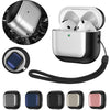 For AirPods 4 Electroplating Leather Texture Wireless Earbuds Box Protective Case(Black)