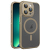 For iPhone 13 Pro Hardware Side Cooling Skin Feel Frosted MagSafe Magnetic Phone Case with Lens Film(Gold)