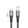 ORICO 40Gbps Thunderbolt 4 USB-C / Tpye-C Data Cable, Cable Length:80cm(Grey)