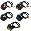 5 PCS Motorcycle Handlebar Tap Switch LED Headlight Break Extinguishing Fire Double Flash Switch(Black Button)