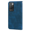 For Xiaomi Redmi 10 Frosted Business Magnetic Horizontal Flip PU Leather Case with Holder & Card Slot & Lanyard(Blue)