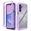 For Samsung Galaxy A16 5G Starry Sky Solid Color Shockproof TPU Clear PC Phone Case(Purple)