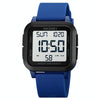 SKMEI 1894 Square Sports Waterproof Student Simple Multifunctional Luminous Watch(Blue White Machine)
